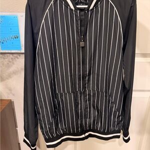 ONLT Black and White Striped Performance Jacket